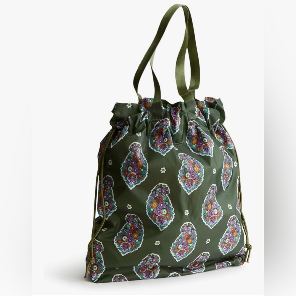 Vera Bradley Women's Ripstop Packable Tote Bag Kew Gardens green